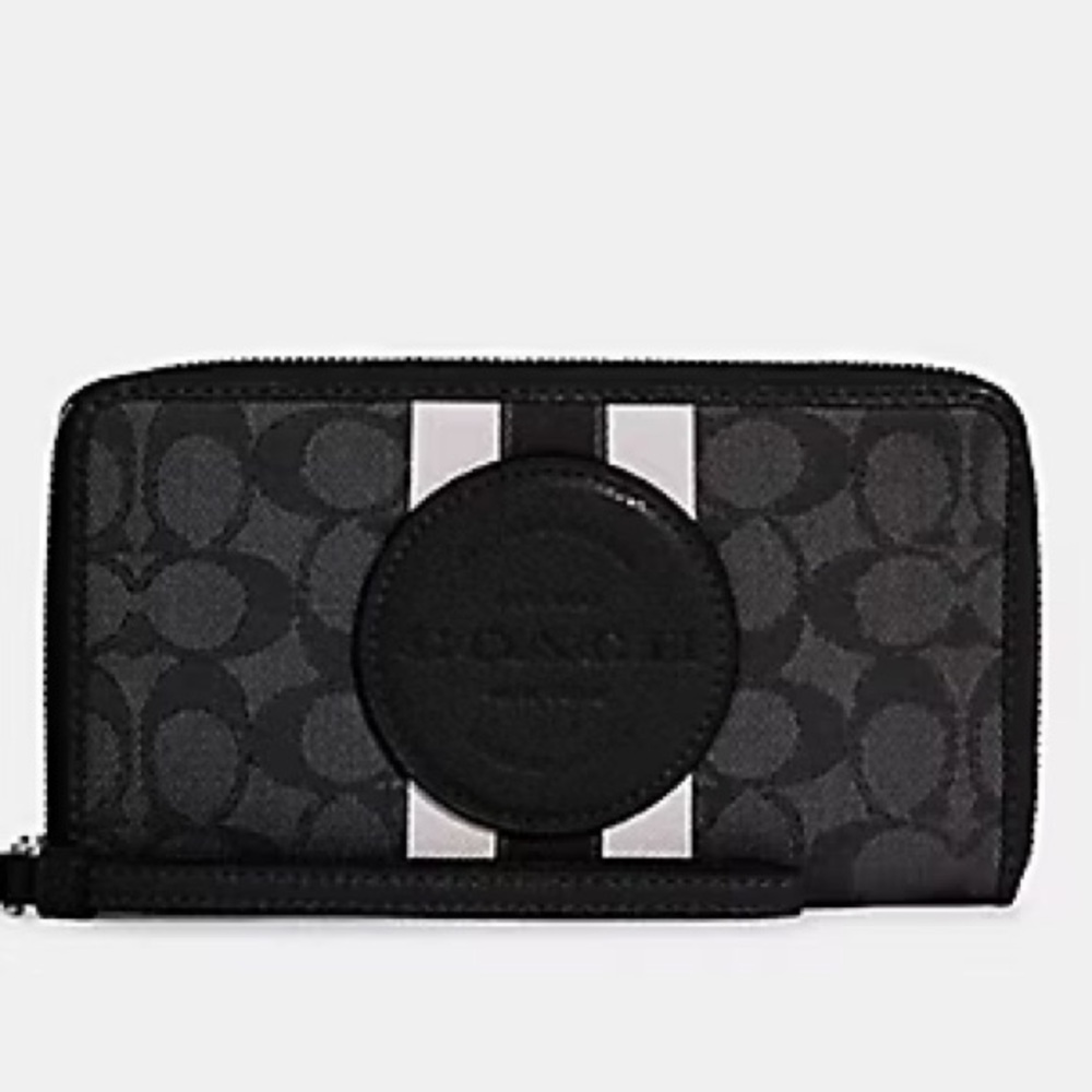 👜👜 NWT COACH Dempsey Large Phone Wallet In Signature Jacquard👜👜